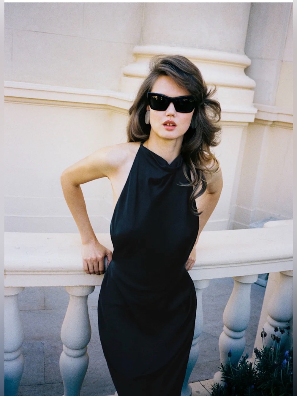 Reformation Bianca 100% Silk Halter Maxi Dress Black Size 10 NWT Camille Rowe - Picture 9 of 11